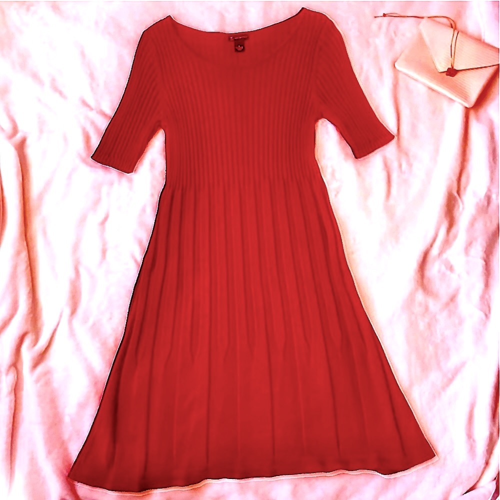 New Directions Red Sweater Dress Size Small